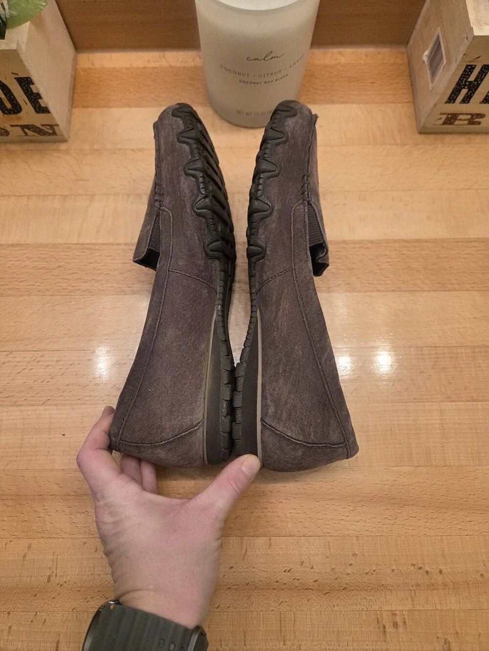 Skechers Women's Bikers-Roamer Slip-on Loafers Brown Suede Size 9